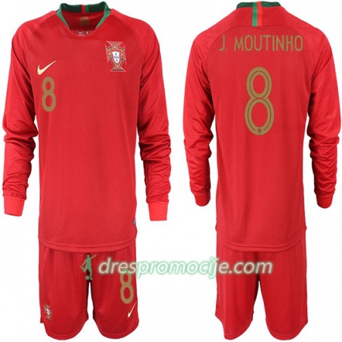 Portugal Dres J. MOUTINHO 8 Dječji Domaći Svjetsko prvenstvo 2018 Dugim Rukavima Portugal Dres J. MOUTINHO 8 Dječji Domaći Svjetsko prvenstvo 2018 Dugim Rukavima